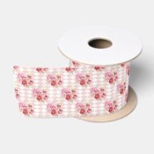 Pink White Vintage Floral 3-Inch
