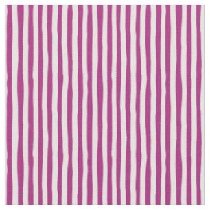 Pink & White Wonky Stripes Fabric