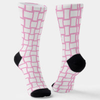 Pink White Woven Blocks Pattern