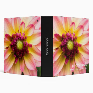 Pink, White & Yellow Dahlia Binder