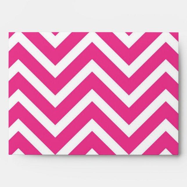 Pink & White Zgzag Abstract Art Pattern Envelopes (Front)