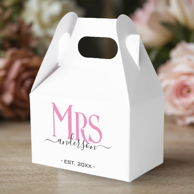 Pink Wife Bride Mrs Wedding Bridal Shower Dessert Favor Box (Pink Wife Bride Mrs Wedding Bridal Shower Dessert Favor Boxes
)