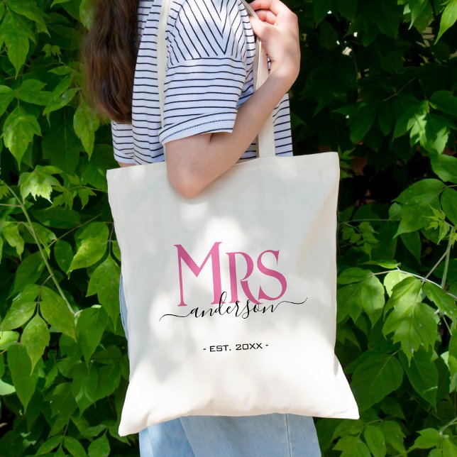 Pink Wife Bride Mrs Wedding Bridal Shower Tote Bag (Pink Wife Bride Mrs Wedding Bridal Shower Tote Bag
)