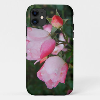 pink wild rose flowers iPhone 11 case