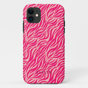 Pink Wild Tiger Stripes iPhone 11 Case