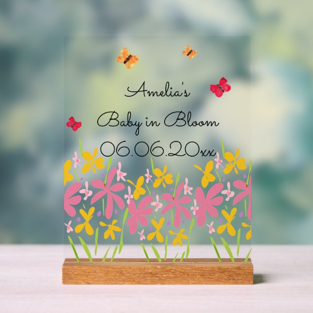 Pink Wildflower Baby Shower (Neutre)