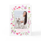 Pink Wildflower Delicate Floral Photo Birthday