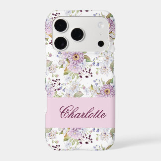 Pink Wildflower Floral Chic Name Style