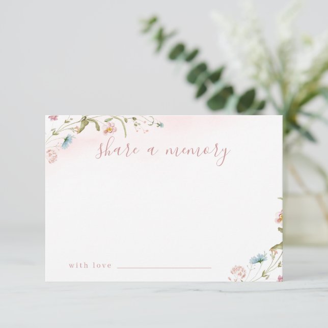 Pink Wildflower Rustic Boho share a memory card (Standing Front)