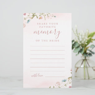 Pink Wildflower share a memory bridal shower