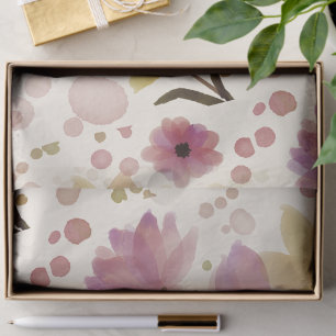 Pink Wildflower Watercolor Tissue Paper