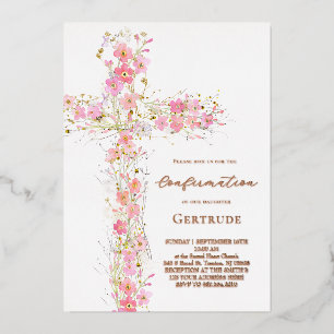 pink wildflowers cross Confirmation