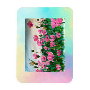 Pink Wildflowers Magnet
