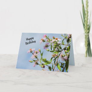 Pink Wildflowers Personalize This Birthday Card