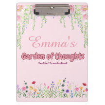 Pink wildflowers personalized Garden of thoughts 