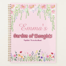 Pink wildflowers personalized Garden of thoughts