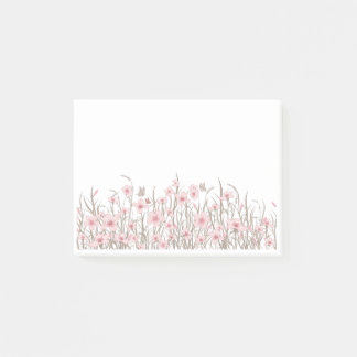 Pink Wildflowers  Post-it Notes