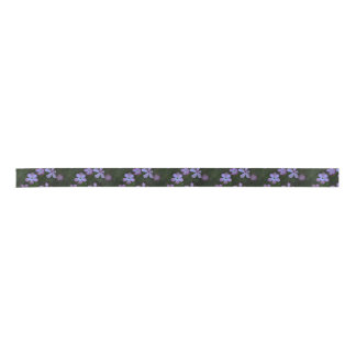 Pink Wildflowers Satin Ribbon