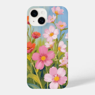 Pink Wildflowers   Watercolor Floral Painting iPhone 14 Case