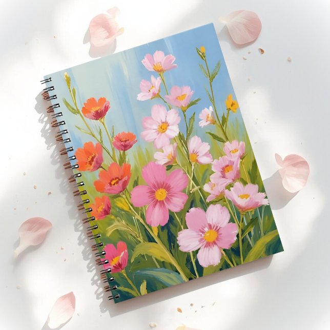 Pink Wildflowers | Watercolor Floral Painting Notebook (Creator Uploaded)