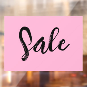 Pink Window Sale Sign, Boutique Sale Sign, Modern  Cling