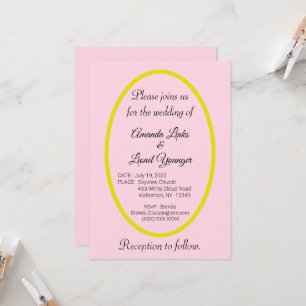 Pink Window Wedding Invitation