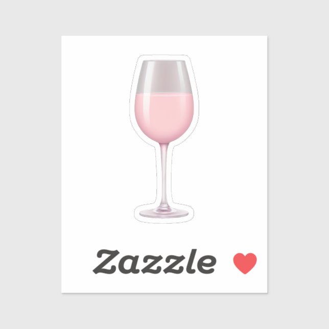 Pink Wine Glass Emoji Art (Sheet)