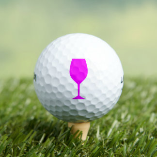 Pink Wine Glass Golf Balls
