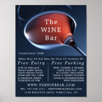 Pink Wine Glass, Wine Bar/Winery Advertising