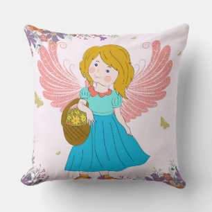 Pink Wings Decorative Pillow