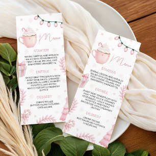 Pink Winter Baby Shower Menu