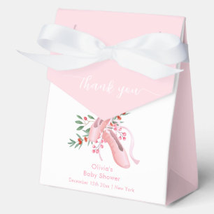 Pink Winter Ballerina Tutu Cold Baby Shower Favor Box