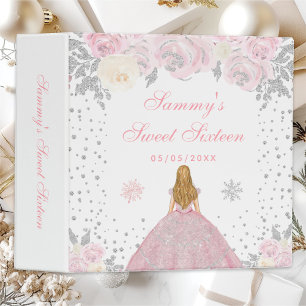 Pink Winter Blonde Hair Princess Sweet Sixteen Binder