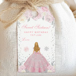 Pink Winter Blonde Hair Princess Sweet Sixteen Gift Tags<br><div class="desc">This elegant and glamourous gift tag can be personalized with a name or title such as daughter, granddaughter, niece, friend etc. The design features a beautiful princess with blonde hair and fair skin in a pink ball gown. The text combines handwritten script and modern sans serif fonts for a classy...</div>