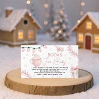 Pink Winter Books for Baby Card