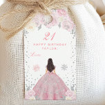 Pink Winter Brunette Hair Princess Birthday Party Gift Tags<br><div class="desc">This elegant and glamourous gift tag can be personalized with a name or title such as daughter, granddaughter, niece, friend etc. The design features a beautiful princess with brunette hair and fair skin in a pink ball gown. The text combines handwritten script and modern sans serif fonts for a classy...</div>