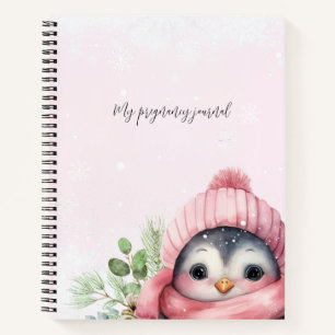 Pink Winter My Pregnancy Penguin Journal