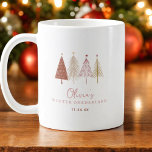 Pink Winter Onderland Girl 1st Favour Coffee Mug<br><div class="desc">Pink Winter Wonderland Girl 1st Birthday Gift Favour Mug
Pink christmas trees theme is perfect for minimal and modern birthday party! Choose our pastel blush rainbow design for your kids 1st birthday party.</div>