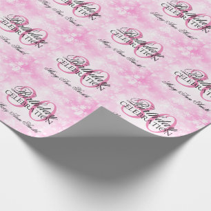 Pink Winter Wonderland 30th Birthday Party Wrapping Paper