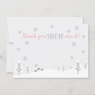 Pink Winter Wonderland - Merci carte de note