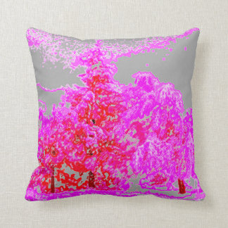 Pink Winter Wonderland Throw Pillow