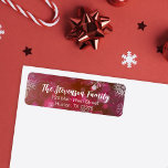 Pink Winter Wonderland With Lights And Particles<br><div class="desc">Beautiful,  personalized Christmas return address label design featuring pink winter wonderland with snowflakes,  Bokeh lights and particles. The text is fully customizable. To change it use the Personalize option. For more changes,  such as changes to the font,  font colour or text layout,  use the Edit design tool option.</div>