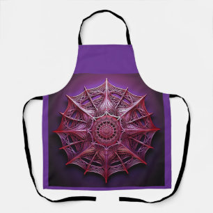 Pink Wireframe Mandelbrot Apron