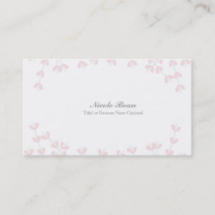 Pink Wispy Rustic Vine Elegant Floral Branch Business Card