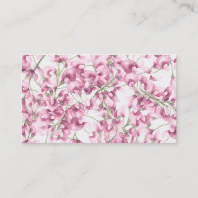 Pink Wisteria Business Card (Front)