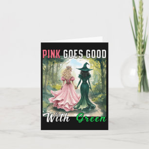 Pink Witch Goes Good With Green Halloween Witch Wo Card