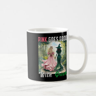 Pink Witch Goes Good With Green Halloween Witch Wo Coffee Mug