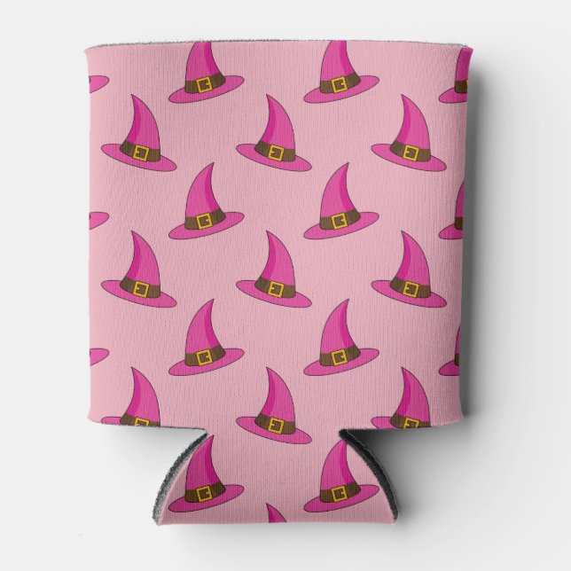 Pink Witch Hat Can Cooler (Front)