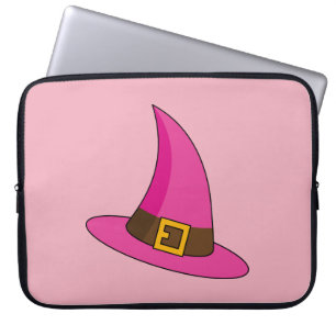 Pink Witch Hat Laptop Sleeve
