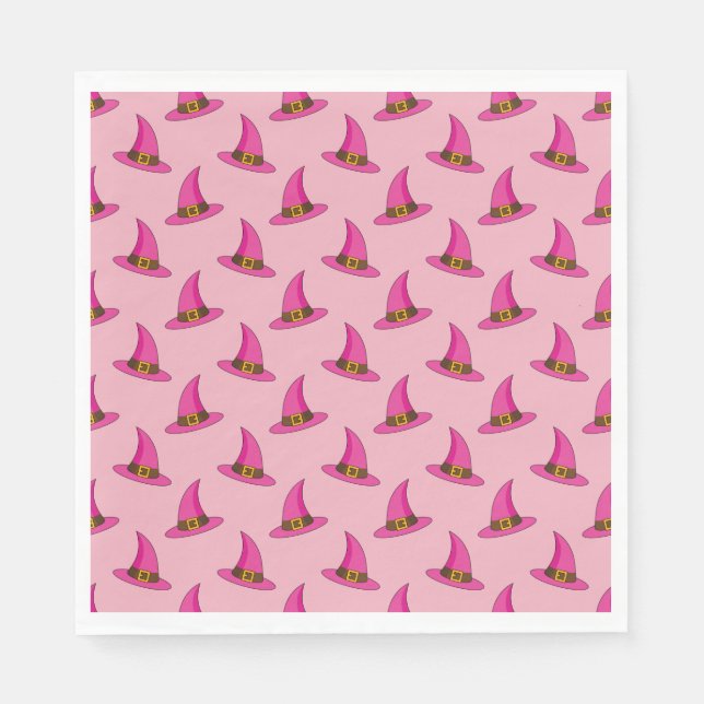 Pink Witch Hat Napkin (Front)